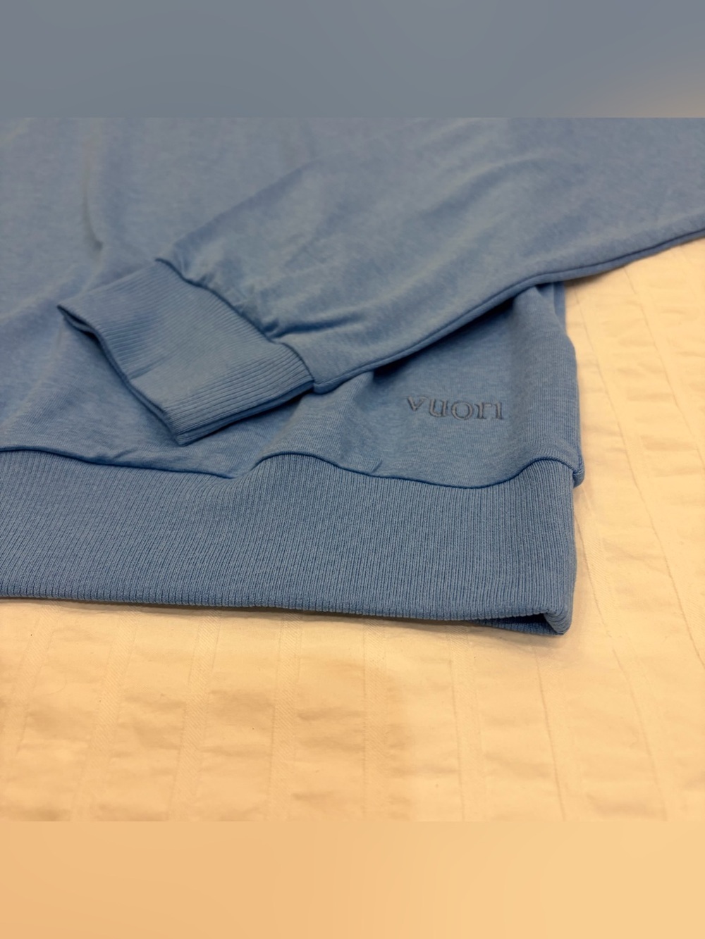 NWT Vuori Halo Half Zip in Oasis Blue Heather - Picture 9 of 9
